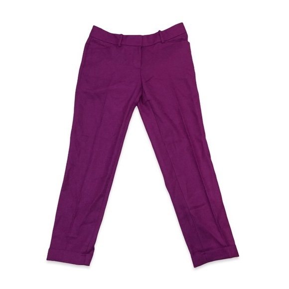 NWOT LOFT Marisa Wool Blend Cuffed Ankle Pants Trousers Office Work Wear New - Picture 2 of 16